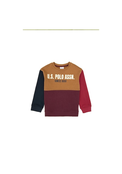 U.S. Polo Assn. Erkek Çocuk Bordo Bisiklet Yaka Sweatshirt 50316494-VR177