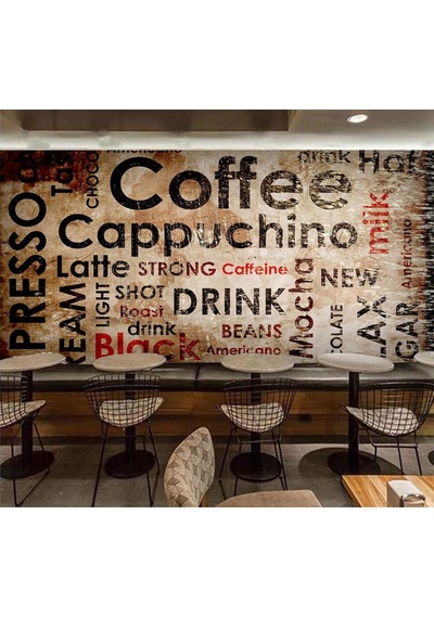 Kafeler İçin Coffee Yazılı Duvar Kağıdı (359331044)