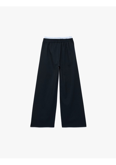 Koton Beli Lastikli Cepli Viskon Karışımlı Geniş Paça Pantolon Lacivert 6skg40071aw Lacivert Koton Beli Lastikli Cepli Viskon Karışımlı Geniş Paça Pantolon Lacivert 6skg40071aw Lacivert