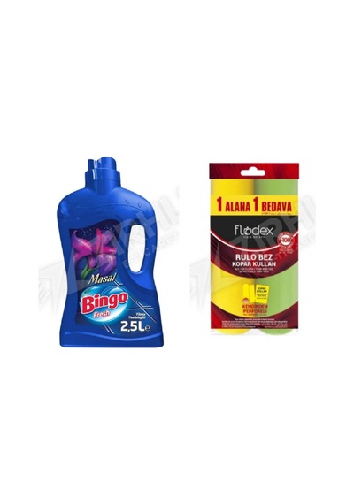 Bingo Yüzey Tem. Fresh 2.5 Lt + Flodex Rulo Kopar Bez 2'li Set Diğer