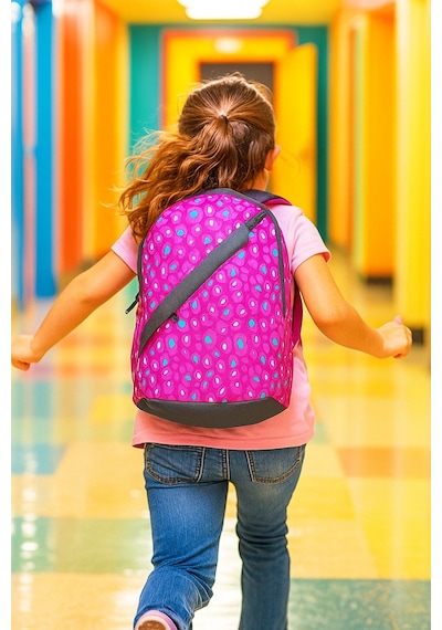 Newbag Kamuflaj Kız Anaokulu Sırt Çantası Yeni Sezon -pembe