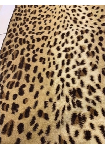 Confetti Kaymaz Leopar Desen Halı Kesme Bukle Yolluk En 1.20M