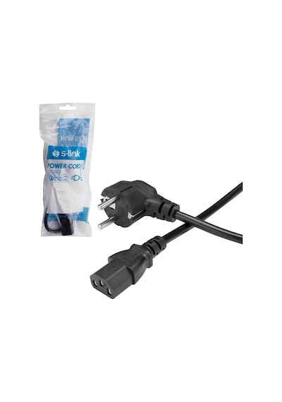S-link Sl-p151 50 Cm 3x0.5mm Power Kablo Elektirik Kablosu Bilgisayar Monitör Fişi Cereyan Kablo