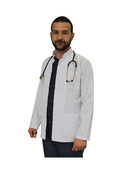 Hakim Yaka Erkek Kısa Boy - Uzun Kol Doktor Önlüğü Öğretmen Önlük