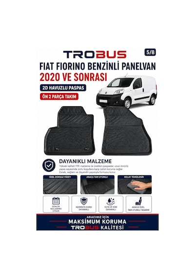 Trobus Fiat Fiorino 1.4 Benzinli Panelvan 2020-2024 2d Havuzlu Paspas 2 Parça