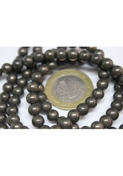 Pirit Taşı Yarım Dizi 6 MM 18 CM Çok Renkli