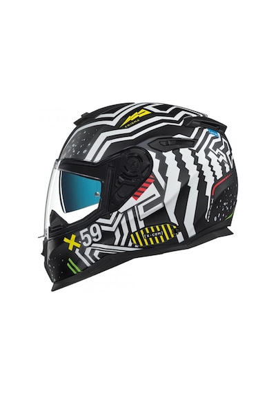 Nexx SX.100 Enigma Kask Beyaz Mat Siyah