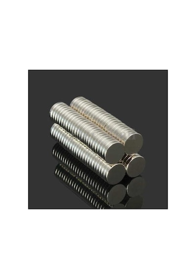 Dünya Magnet 50 Adet 10mm X 2mm Güçlü Yuvarlak Neodyum Mıknatıs 50'li Paket