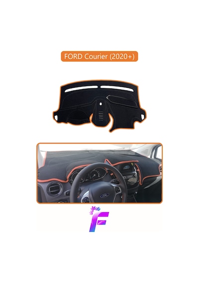 Ford Courier 2020+ Ekranlı Torpido Örtüsü Güneşten Korur Kolay Montaj Tam Uyum E94