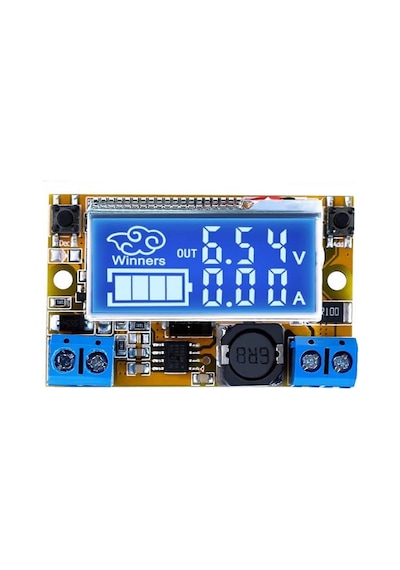 Alkatronik-3A Ayarlanabilir Voltaj Düşürücü Modül Ekranlı Ayarlı Güç Kaynağı