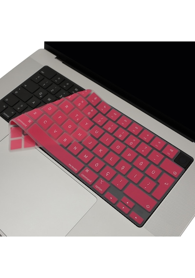 Macbook Klavye Koruyucu Türkçe Q Air 13.6-15.3 Ve Pro 14-16 M2-m3-m4-m5 Uyumlu İnce Silikon Kılıf Kapak Siyah