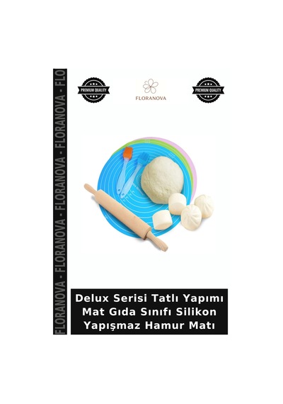 Delux Serisi Tatlı Yapımı Mat Gıda Sınıfı Silikon Yapışmaz Hamur Matı