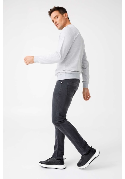 Igs İgs Erkek A.gri Modernfıt / Ekstra Dar Kalıp Bisiklet Yaka Sweatshirt Açık Gri
