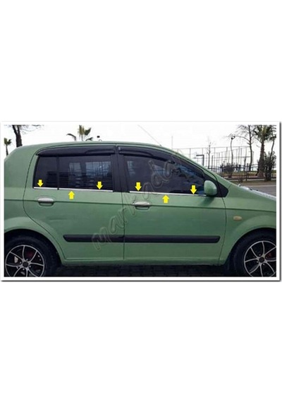 Hyundai Getz Krom Cam Çıtası 2002-2011 6 Parça Paslanmaz Çelik