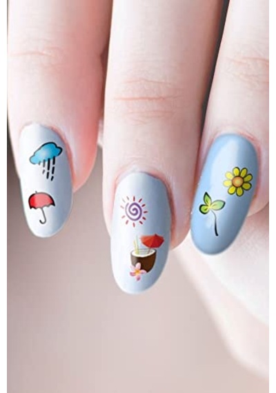 Mevsimler Tırnak Dövmesi, Tırnak Tattoo, Nail Art, Tırnak Sticker