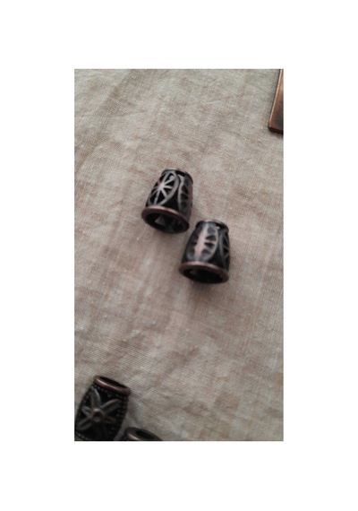 Bakır Antık Metal Bagucu 12x14 Mm 2 Adet