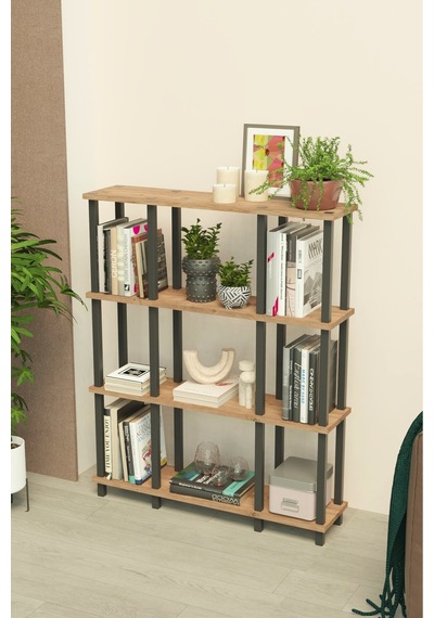 Venora 4 Katlı Modern Kitaplık Dekoratif Çok Amaçlı Kitaplık Ve Organizer Çok Raflı Düzenleyici - Meşe Meşe Venora 4 Katlı Modern Kitaplık Dekoratif Çok Amaçlı Kitaplık Ve Organizer Çok Raflı Düzenleyici - Meşe Meşe