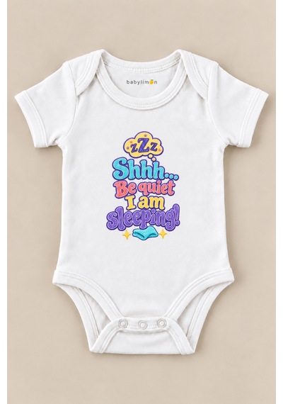 Babylimon Zzz Shhh... Be Quiet I Am Sleeping Beyaz Kısa Kollu Çıtçıtlı Bebek Zıbını Beyaz - 930083740 Beyaz Babylimon Zzz Shhh... Be Quiet I Am Sleeping Beyaz Kısa Kollu Çıtçıtlı Bebek Zıbını Beyaz - 930083740 Beyaz