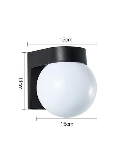 12 Watt Modern Tasarım İç Ve Dış Mekan, Bahçe, Balkon, Banyo Apliği Günışığı Led Armatür Duvar Aplik Gün Işığı - Sarı