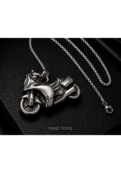 Paslanmaz Çelik Motorcycle Kolye Chopper Motorcu Motosiklet Kolye