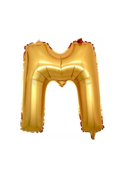M Gold Harf Folyo Balon - 90 Cm - Altın Folyo Harf Balon Sarı