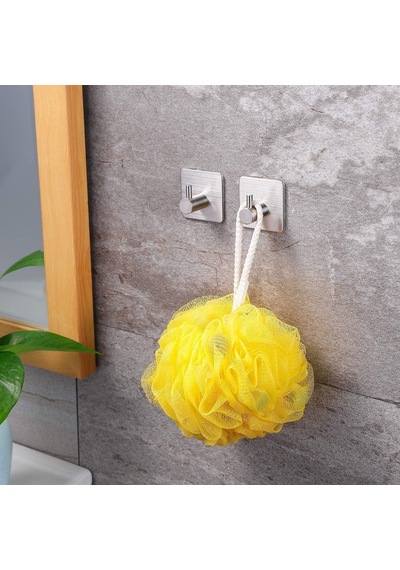 Deltahome Paslanmaz Çelik Set Yapışkanlı Tuvalet Kağıtlığı Ve 2 Adet Banyo Askısı - Anında Kolay Montaj Diğer