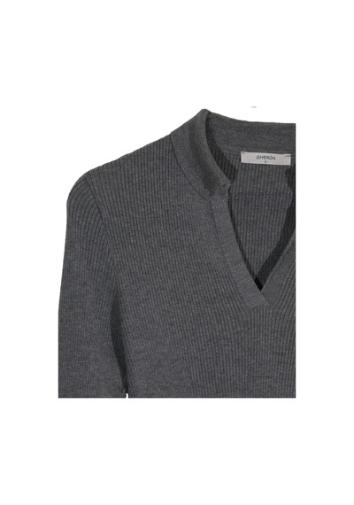 Gri Polo Yaka Kazak