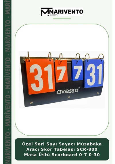Özel Seri Sayı Sayacı Müsabaka Aracı Skor Tabelası Scr-800 Masa Üstü Scorboard 0-7 0-30