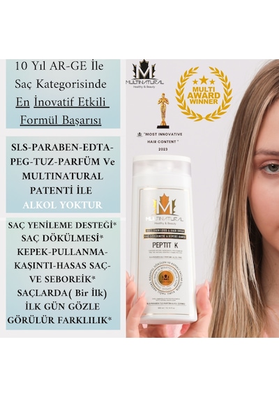 Multinatural Kepek Kaşıntı Hasas Saçlar ve Şampuanı 2 x 300 ML
