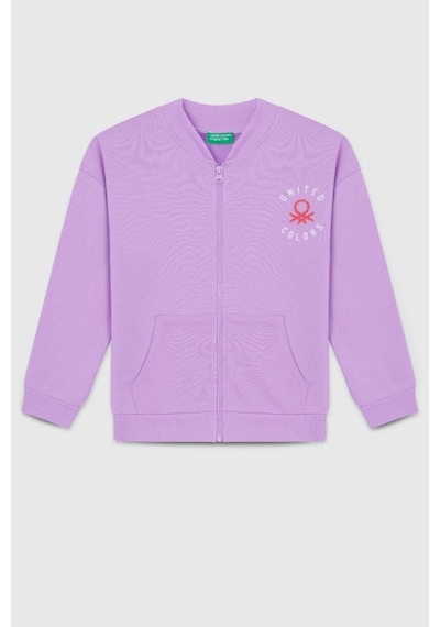 United Colors Of Benetton Kız Çocuk Bnt-g23334 Sweatshirt Lila-1916 Lila