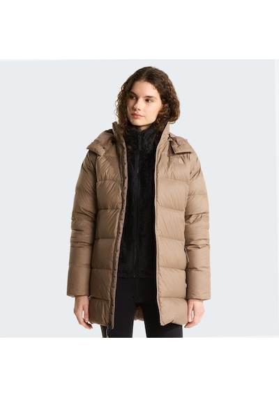 The North Face W Hydrenalite City Down Hooded Parka Kadın Mont-34116 Kahverengi