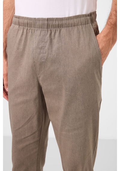 Tommylife Camel Standart Fit Dokuma Hafif Esnek Chino Erkek Pantolon - 82178 Camel