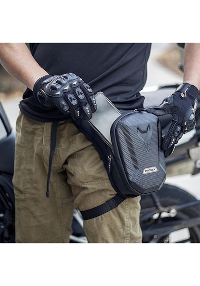 Motosiklet Bel Bacak Çantası Sert Kabuk Model Motor Bacak Çanta Leg Bag Renkli