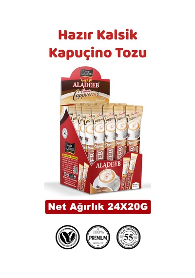 Aladeeb Kalsik Kapuçino Hazır Kahve 24 x 20 G Aladeeb Kalsik Kapuçino Hazır Kahve 24 x 20 G