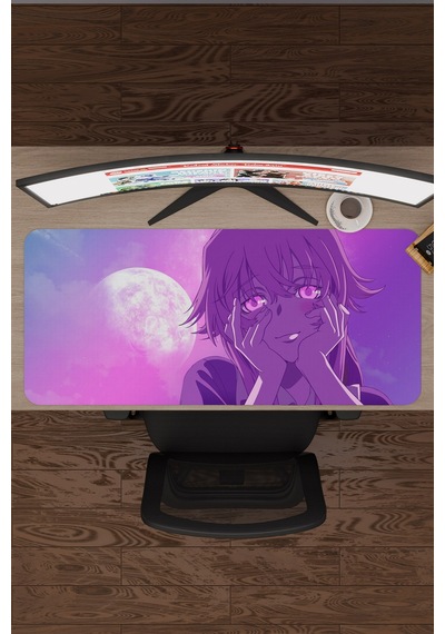 Mirai Nikki Anime V3 - 90x40 Xxl Gaming Kauçuk Kaymaz Taban Mouse Pad Fare Altlığı