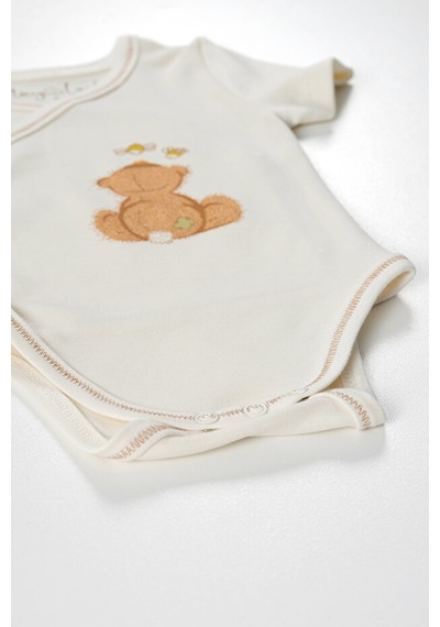 Tinylamb Fluffy Bear Yenidoğan Organik Set - 4 Parça Bej