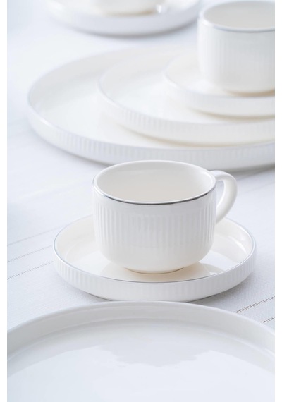 Acar Sierra 6 Kişilik 20 Parça Brunch Seti - Silver
