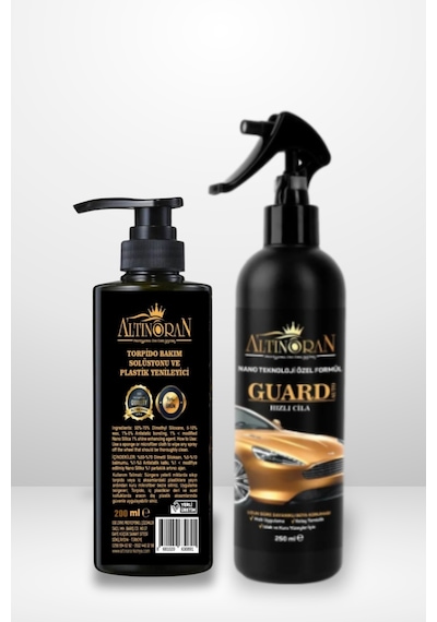Altınoran İç Ve Dış Komple Bakım Seti Torpido Parlatıcı 200ml + Guard Auto Hızlı Cila 250ml