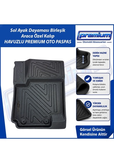 Hyundai İx20 Paspas Araca Özel 2010 - 2015 Arası İçin Derin Havuzlu Premium Oto Paspas