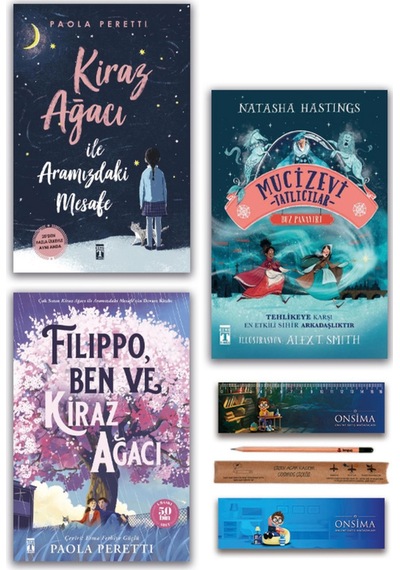 Genç Timaş Mucizevi Tatlıcılar - Kiraz Ağacı İle Aramızdaki Mesafe - Filippo Ben Ve Kiraz Ağacı Set 3 Kitap