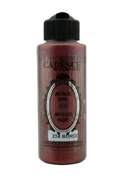 Metalik Boya 120 Ml. 236 Bordo Karışık, Çok Renkli