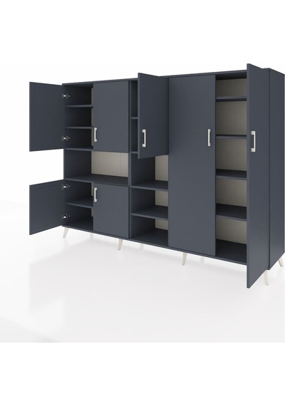 Hyperion Dolap 13 Raflı 7 Kapaklı 220x44x163 Antrasit-antrasit Antrasit-antrasit Hyperion Dolap 13 Raflı 7 Kapaklı 220x44x163 Antrasit-antrasit Antrasit-antrasit