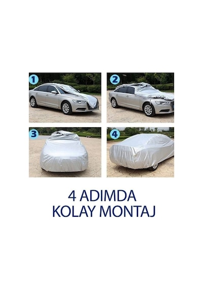 Guard Branda Fiat Idea Uyumlu Araca Özel Pvc Dikişsiz Miflonlu %100 Su Geçirmez 4 Mevsimlik Gri