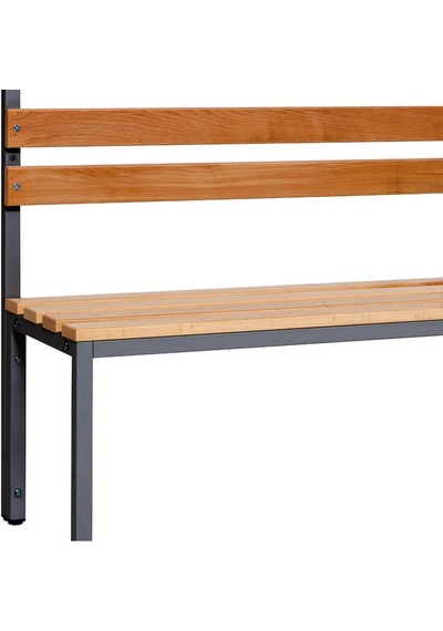 Ayakkabılıksız 4 Ayaklı Tek Taraflı Bank, 7 Adet Kanca, 150x43x170 Cm, Vestiyer Bankı, Spor Bankı
