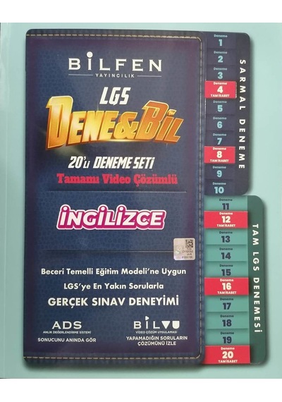 Bilfen 8.Sınıf LGS Denebil İngilizce 20 Deneme Seti - Bilfen Dene
