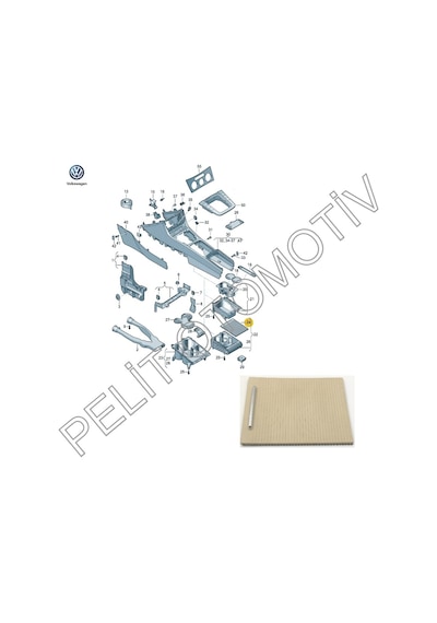 Passat CC (2009-2017) Orta Konsol Sürgülü Kapak 3C0857503 Bej