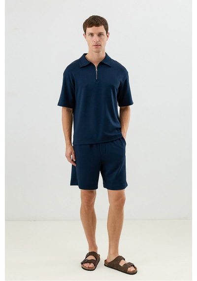 Antioch Polo Yaka Basic T-shirt Lacivert