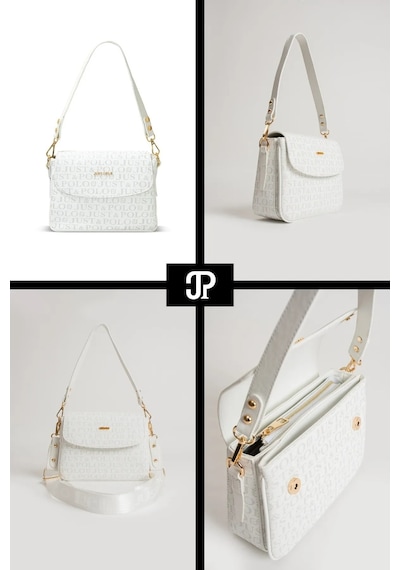 Just Polo Günlük Kombinlere Uygun Kadın Orijinal Günlük El Ve Omuz Çantası Shoulder Bag Beyaz