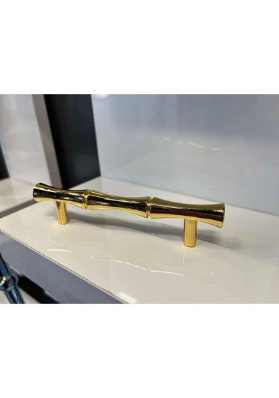 Lüx Bambu Metal Kulp 96mm Altın Dolap Kapak Modern Çekmece Mobilya Tv Ünite Komidin Vestiyer Gold Altın