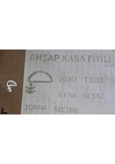 Tuna Geçmeli Ahşap Kasa Kapı Fitili Beyaz T101